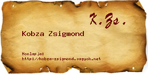 Kobza Zsigmond névjegykártya