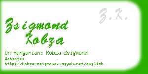 zsigmond kobza business card